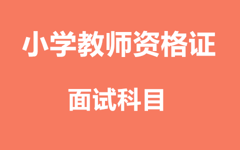 天津小学教师资格证面试